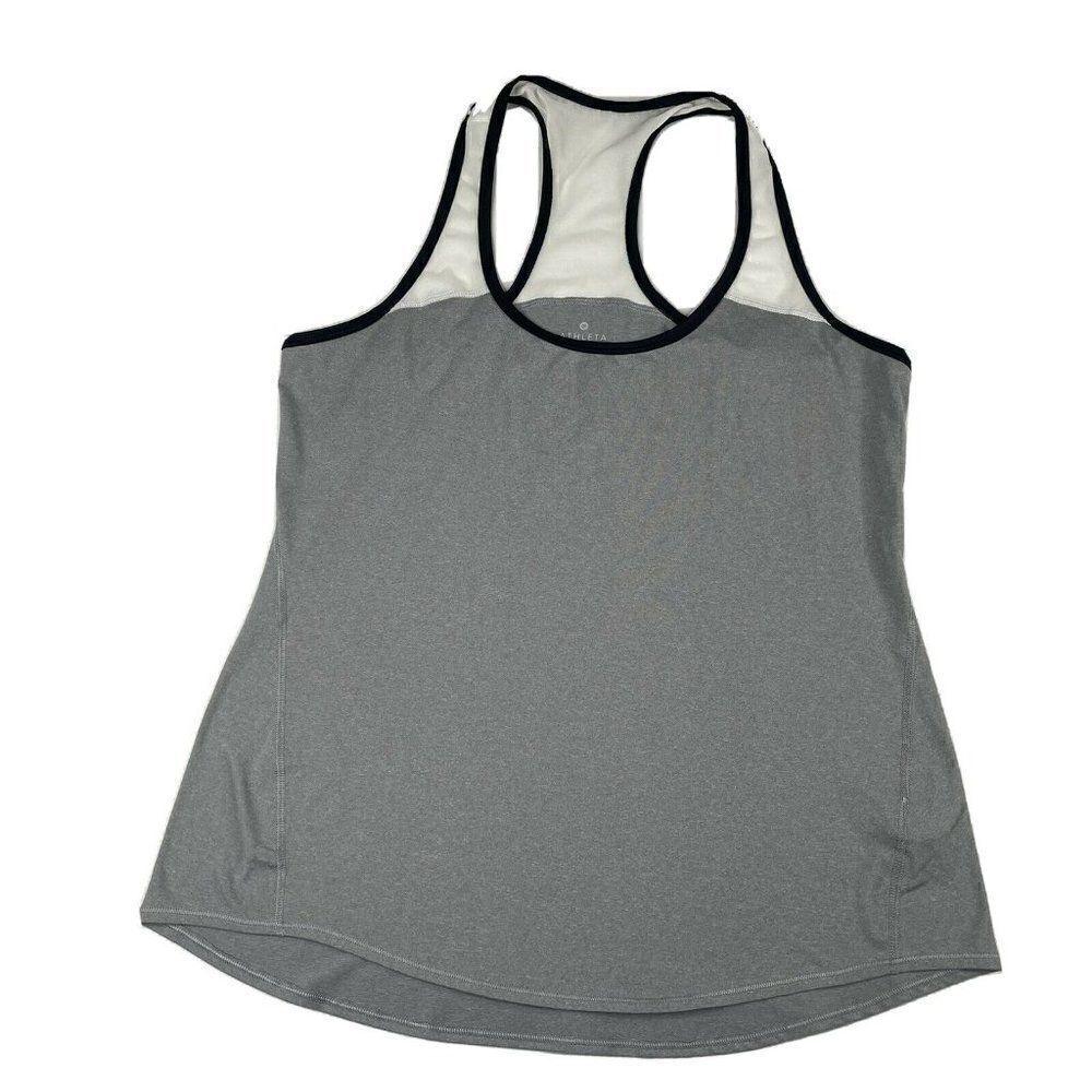 Athleta Chi Mesh Racerback Tank Gray